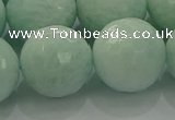 CAM1516 15.5 inches 16mm faceted round peru amazonite beads