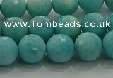 CAM1523 15.5 inches 10mm faceted round natural peru amazonite beads