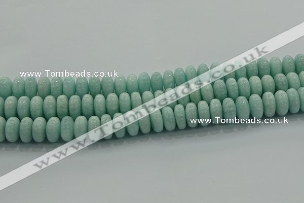 CAM1535 15.5 inches 8*14mm rondelle natural peru amazonite beads