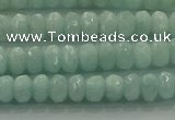 CAM1541 15.5 inches 4*6mm faceted rondelle peru amazonite beads