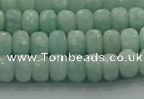 CAM1542 15.5 inches 5*8mm faceted rondelle peru amazonite beads