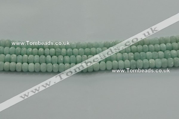 CAM1542 15.5 inches 5*8mm faceted rondelle peru amazonite beads