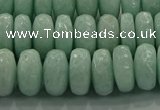 CAM1544 15.5 inches 7*12mm faceted rondelle peru amazonite beads