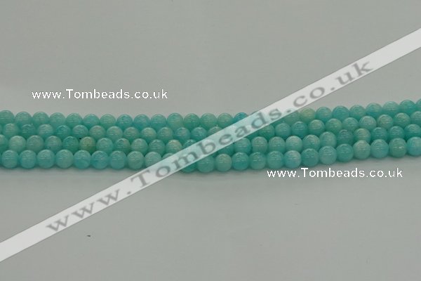 CAM1550 15.5 inches 4mm round natural peru amazonite beads