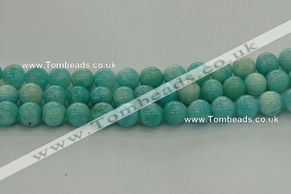 CAM1554 15.5 inches 12mm round natural peru amazonite beads