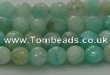 CAM1561 15.5 inches 6mm faceted round Russian amazonite beads