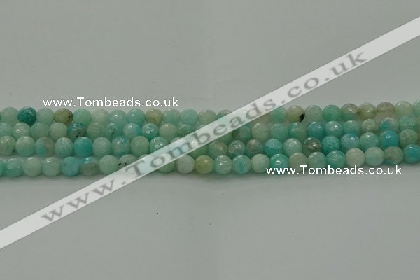 CAM1561 15.5 inches 6mm faceted round Russian amazonite beads