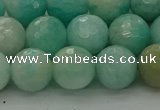 CAM1563 15.5 inches 10mm faceted round Russian amazonite beads