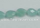 CAM157 15.5 inches 10*14mm faceted teardrop amazonite gemstone beads