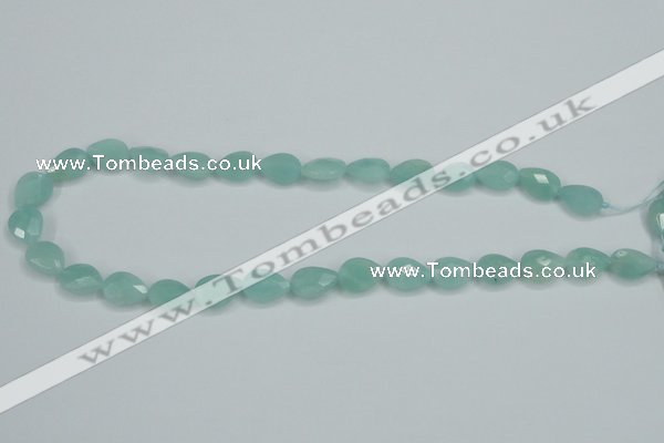 CAM157 15.5 inches 10*14mm faceted teardrop amazonite gemstone beads