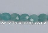 CAM158 15.5 inches 8*10mm faceted oval amazonite gemstone beads