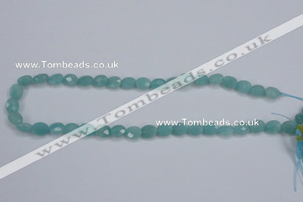 CAM158 15.5 inches 8*10mm faceted oval amazonite gemstone beads