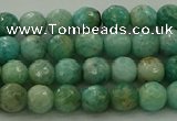 CAM1581 15.5 inches 6mm faceted round Russian amazonite beads