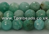 CAM1582 15.5 inches 8mm faceted round Russian amazonite beads