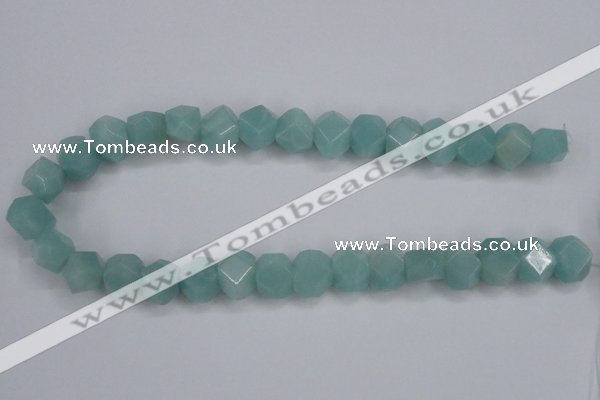 CAM160 15.5 inches 13*16mm faceted nugget amazonite gemstone beads