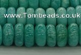 CAM1603 15.5 inches 6*10mm rondelle natural peru amazonite beads