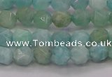 CAM1621 15.5 inches 6mm faceted nuggets amazonite gemstone beads