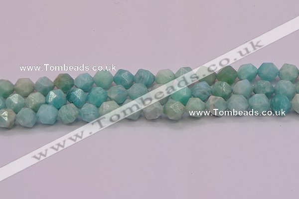 CAM1624 15.5 inches 12mm faceted nuggets amazonite gemstone beads