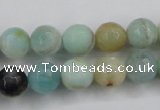 CAM163 15.5 inches 10mm faceted round amazonite gemstone beads