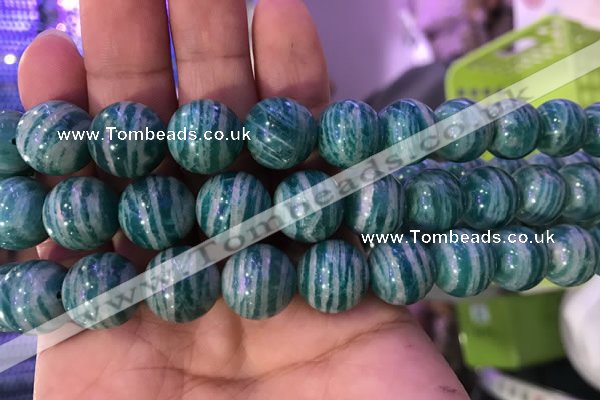 CAM1655 15.5 inches 14mm round Russian amazonite gemstone beads