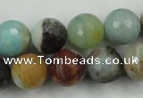 CAM166 15.5 inches 16mm faceted round amazonite gemstone beads