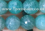 CAM1664 15.5 inches 12mm faceted round Russian amazonite beads