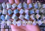 CAM1677 15.5 inches 8*8mm - 14*15mm cube amazonite beads