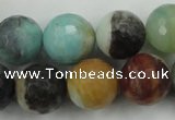 CAM168 15.5 inches 20mm faceted round amazonite gemstone beads