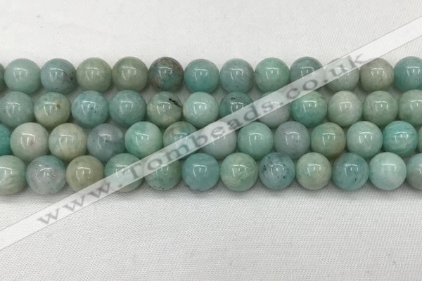 CAM1683 15.5 inches 10mm round natural amazonite beads wholesale