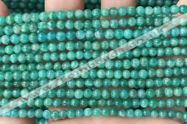 CAM1700 15.5 inches 4mm round Russian amazonite beads