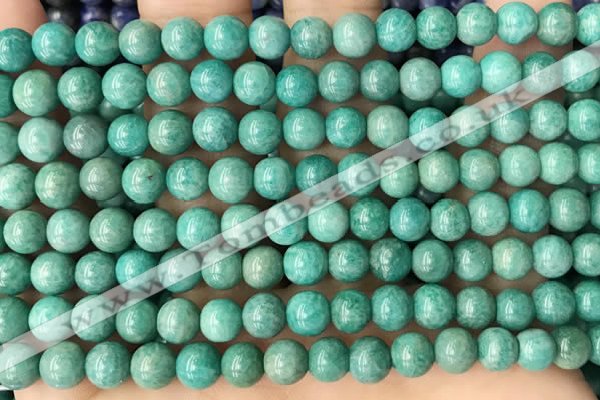 CAM1702 15.5 inches 6mm round Russian amazonite beads