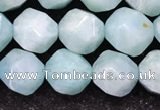 CAM1707 15.5 inches 10mm faceted nuggets amazonite gemstone beads