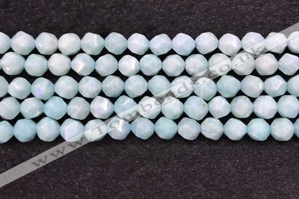 CAM1707 15.5 inches 10mm faceted nuggets amazonite gemstone beads