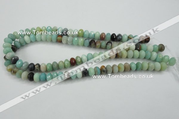 CAM171 15.5 inches 5*8mm faceted rondelle amazonite gemstone beads