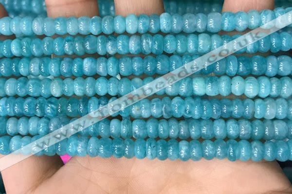 CAM1713 15.5 inches 4*6mm rondelle natural amazonite beads