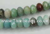 CAM172 15.5 inches 6*10mm faceted rondelle amazonite gemstone beads