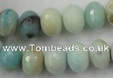 CAM173 15.5 inches 10*14mm faceted rondelle amazonite gemstone beads