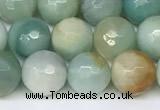 CAM1747 15.5 inches 10mm faceted round amazonite beads wholesale