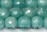 CAM1756 15 inches 8mm faceted round AB-color imitation amazonite agate beads