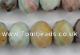 CAM176 15.5 inches 16*20mm faceted rondelle amazonite gemstone beads