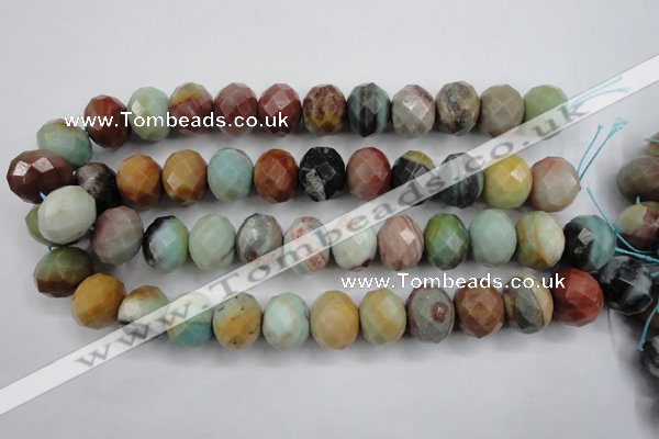 CAM176 15.5 inches 16*20mm faceted rondelle amazonite gemstone beads