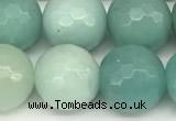 CAM1772 15 inches 10mm faceted round amazonite beads