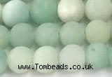 CAM1795 15 inches 4mm round matte amazonite beads