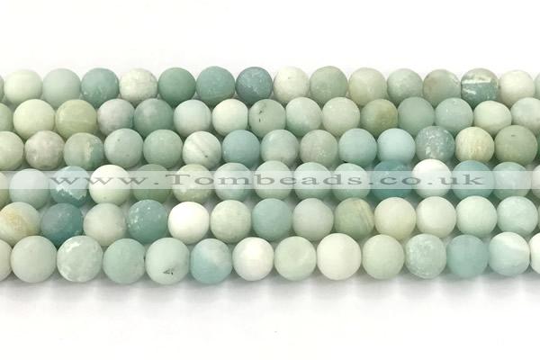 CAM1796 15 inches 6mm round matte amazonite beads