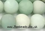 CAM1797 15 inches 8mm round matte amazonite beads