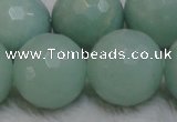 CAM182 15.5 inches 16mm faceted round amazonite gemstone beads