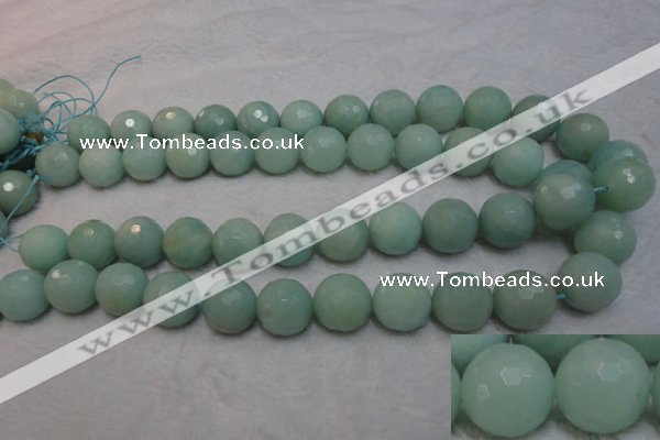 CAM182 15.5 inches 16mm faceted round amazonite gemstone beads