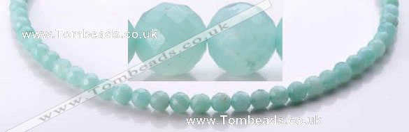 CAM26 faceted round 6mm natural amazonite stone beads wholesale