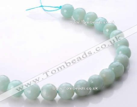 CAM30 natural amazonite faceted round 14mm stone beads Wholesale