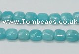 CAM305 15.5 inches 8*8mm square natural peru amazonite beads wholesale